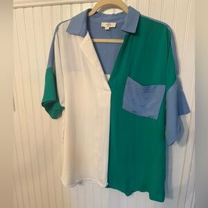 Entro Color-block Large Blouse